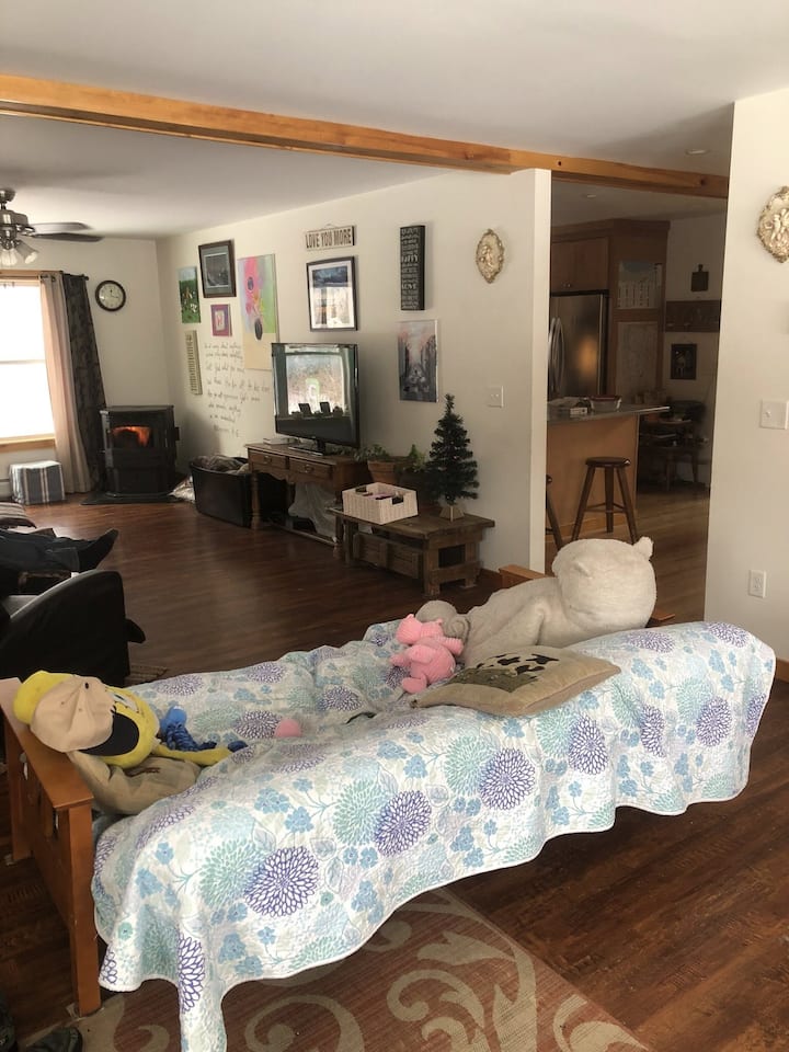 Inside Basketball Court In Private Large Home - Swanton, VT