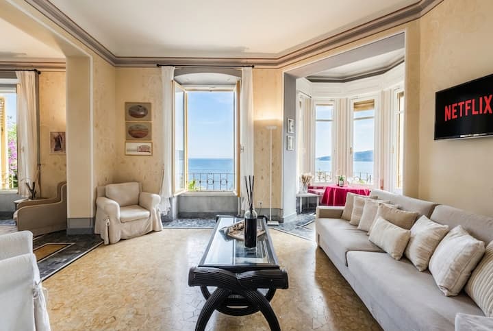 Historic Sea View Villa With Garden & Free Parking - Portofino