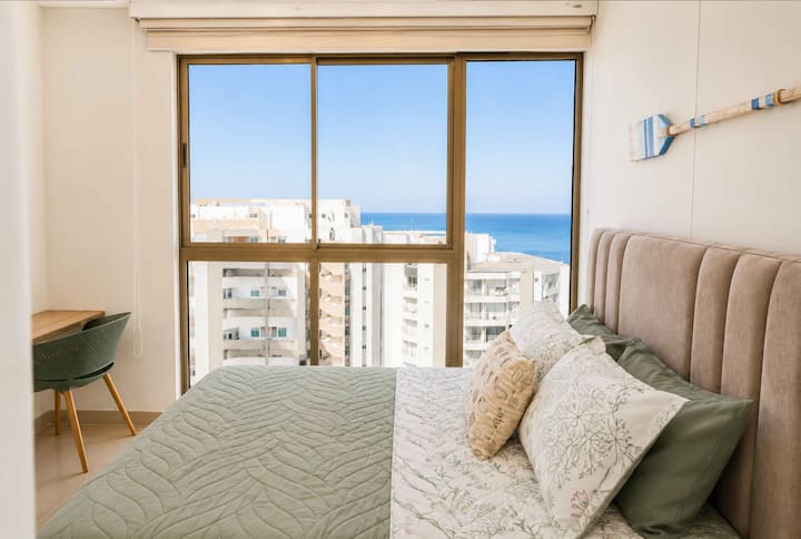 Exclusivo Apto Familiar 8 Huespedes Vista Al Mar - 聖塔馬它