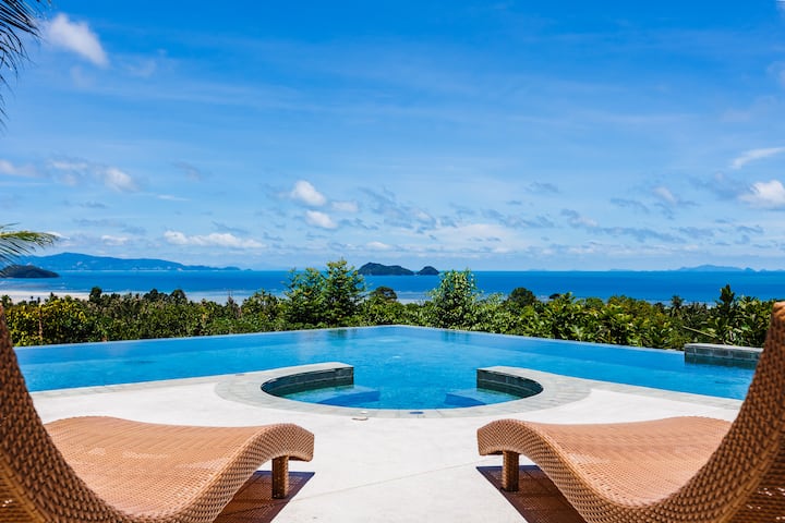 Stunning Sea View Villa & Infinity Pool - 帕岸島