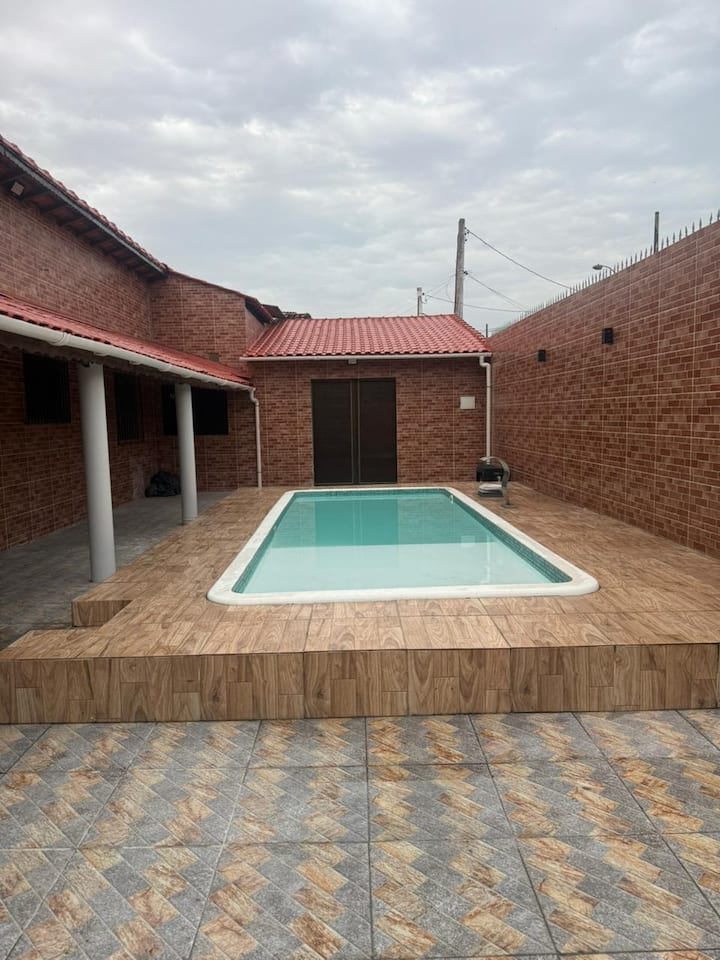Casa Piscina Perto Da Praia 15 Pessoas Bilhar Pg - Praia Grande