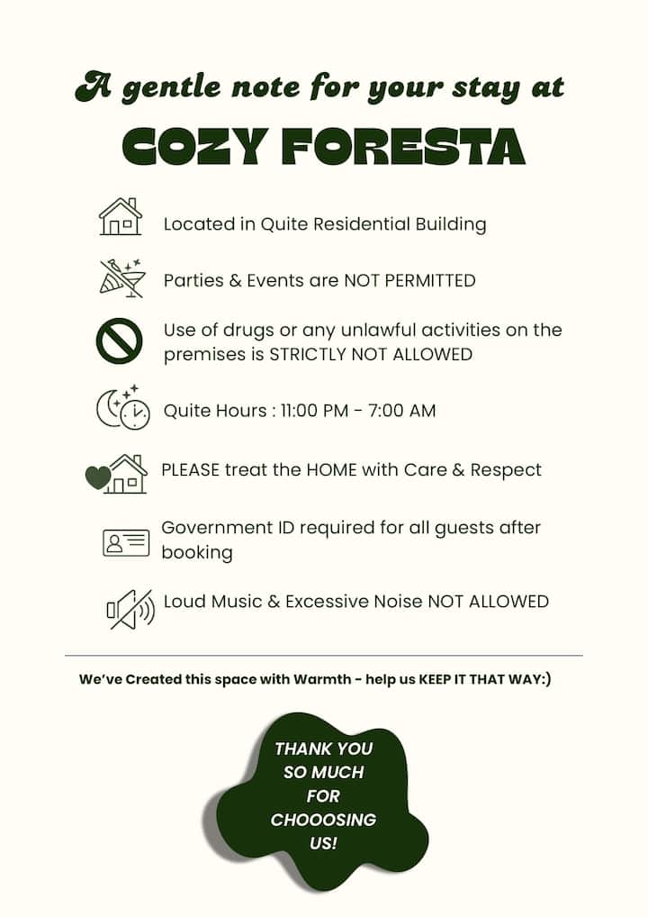 Cozy Foresta | Calm & Central 1BHK Homestay - Flats for Rent in