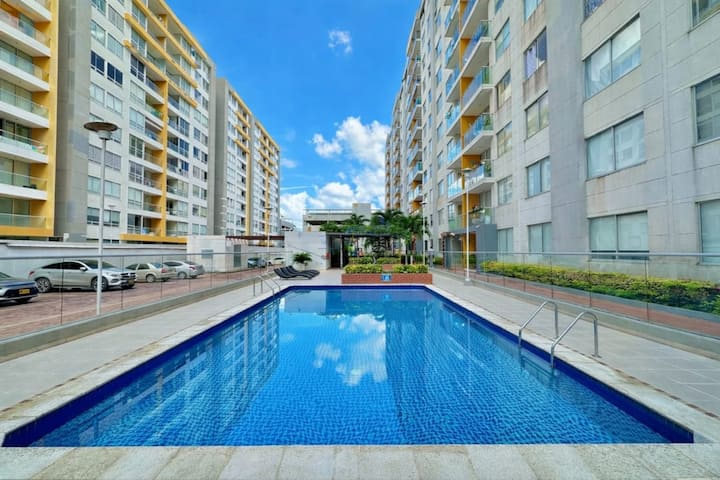 Apartamento/3 Habitaciones/piscina+gym/internet - Turbaco