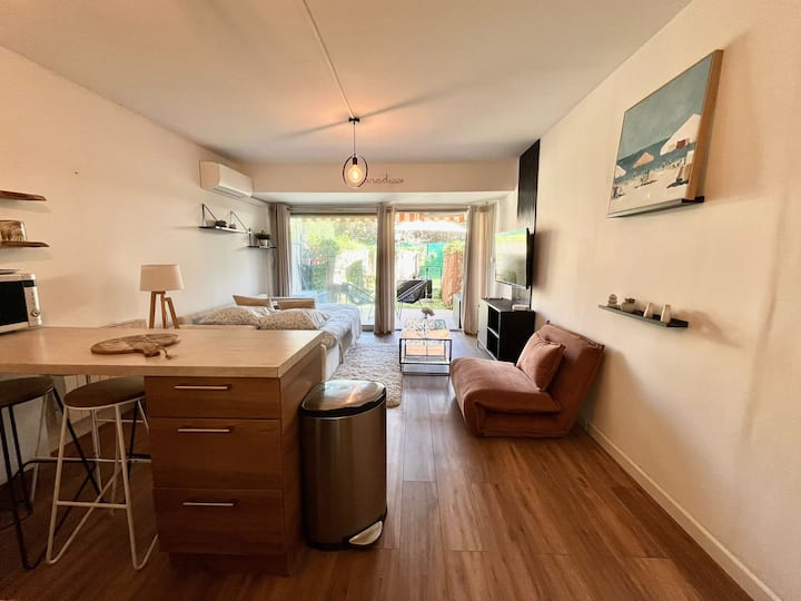 Dat - Studio Jardin 400m Mer & Piscine Parking - Cannes
