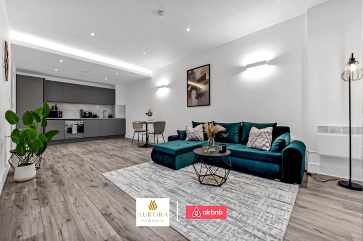Chic 1br | Family & Contractors W Parking By Sky - Kingston upon Thames