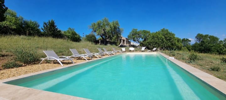 Mas Nature, Panorama, Piscine & Plage Immergée - Sault