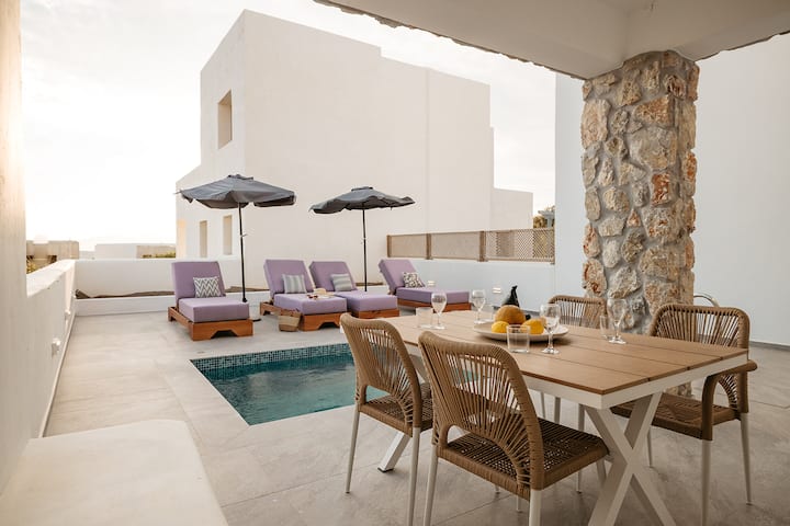 "Maro" Villa Private Pool & Sea View-blue Cyclades - Naxos