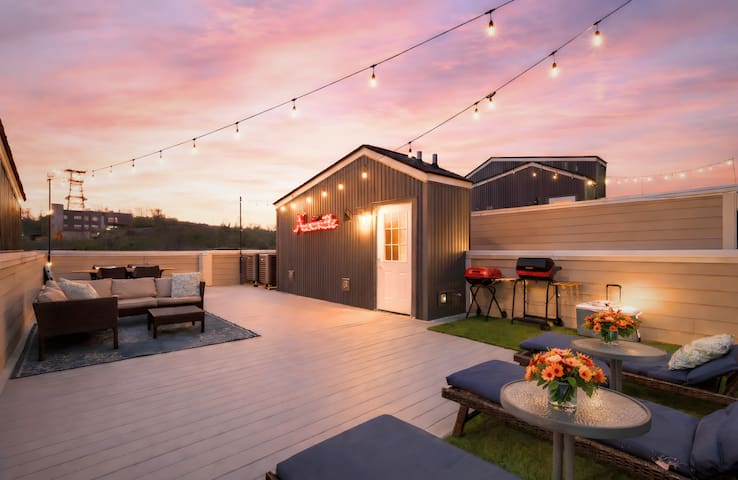 Private Rooftop | Modern Downtown + Large Space