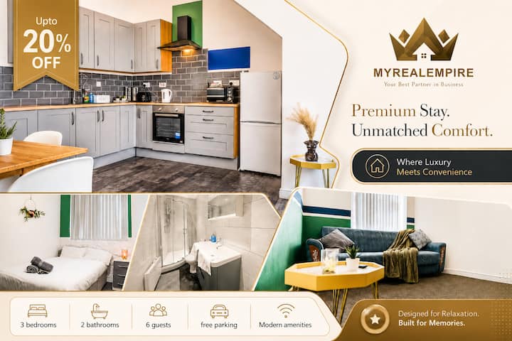 3br Ensuite Home | Sleeps 6 | Free Parking | Wifi - Blackpool