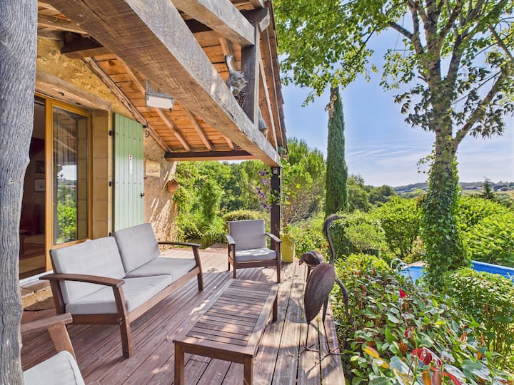 Grange Rénovée Avec Vue-5 Min à Pied De Monpazier - Monpazier
