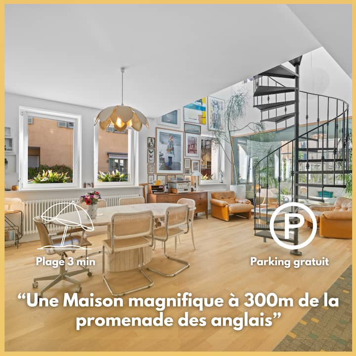 Maison Nice - Plage 300m - Parking - Nice