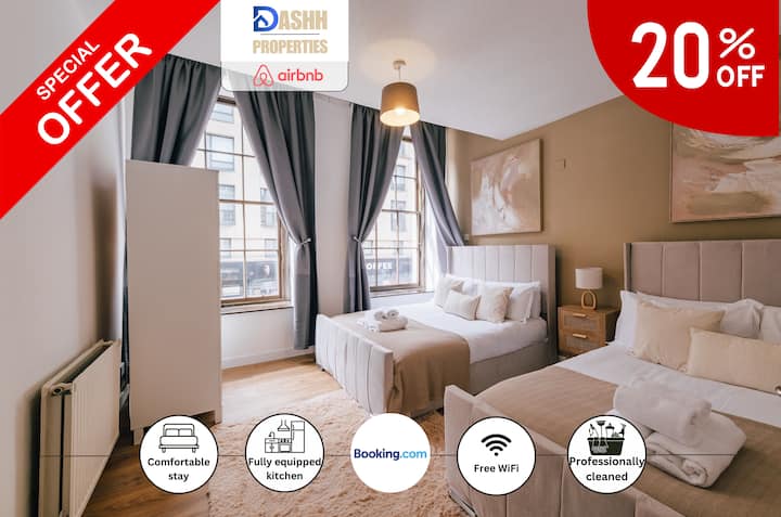 Modern Long Stay | Spacious 4br 6 Beds Sleeps 9 - Leith