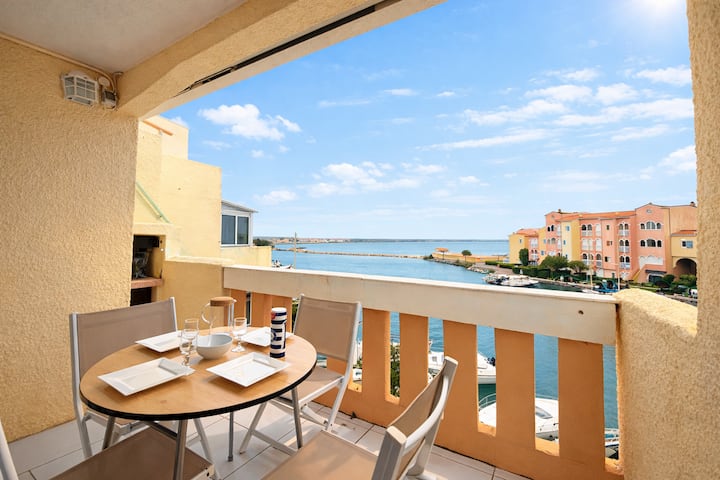Vue Marina | Terrasse Plancha | Piscines Et Plage - Le Barcarès
