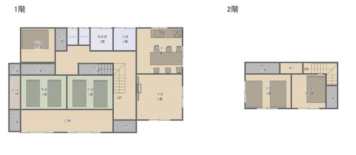【松島観光中心地】コスパ最強貸切一軒家！最大９人朝食無料！遊覧船徒歩５分、コンビニ３分！無料P２台 - Sendai