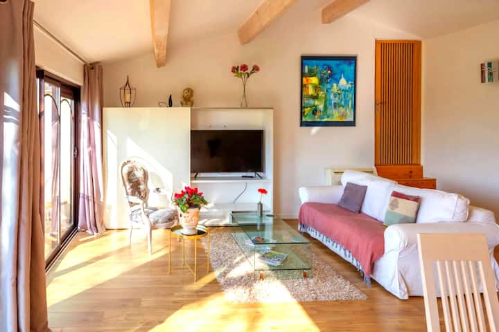 Appartement Cosy Avec Terrasse Et Grand Jardin - Éguilles