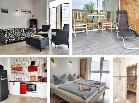 Bright duplex apartment at Windmüller 7 with sauna