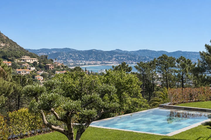 Villa Contemporaine Avec Vue Mer à Pied Du Village - Mandelieu-la-Napoule