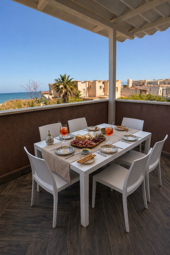 T3 Vue Mer Avec Terrasse à 150m De La Plage - Alcamo
