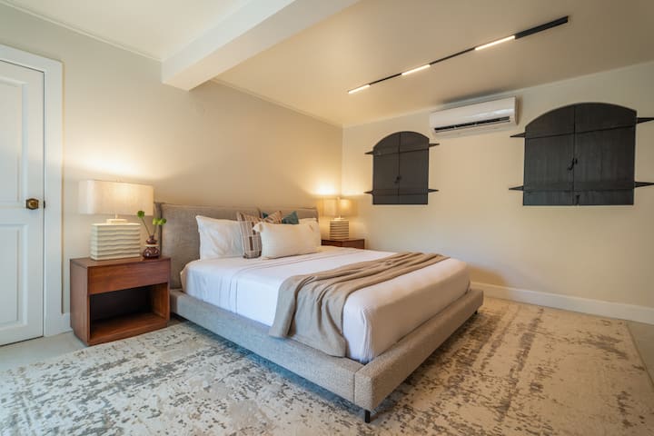 Honeymoon suite - downstairs with a full bathroom, walk-in closet and a kitchenette