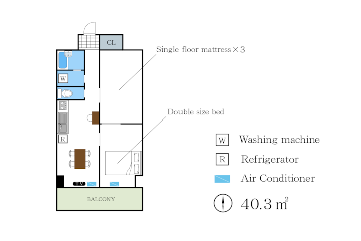 大須商店街まで徒歩圏内　2dkで5名宿泊可能　エレベーターあり　Room#205 - Nagoya