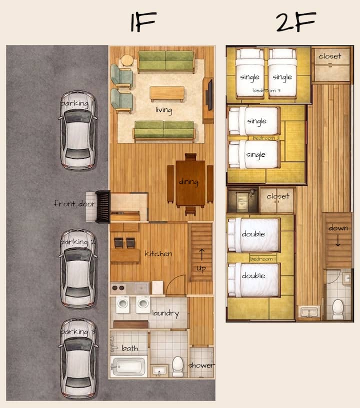 Spacious Home Near Old Town (Free Parking, 3 Cars) - 高山市