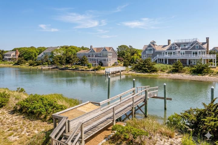 Gated Wind Rose Estate Waterfront W/private Dock - Dennis, MA