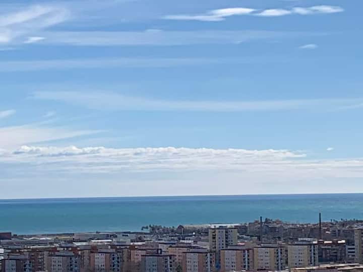 Sea & Panoramic Barcelona City View|metro At Door - Badalona