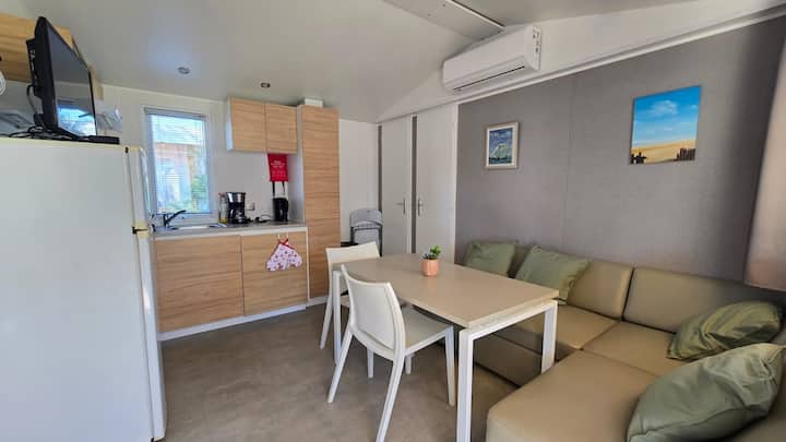 Mobil-home 6 Pers – Vue Bassin – Plage – Clim - Lège-Cap-Ferret