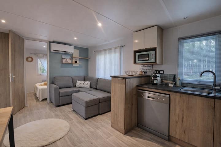 Mobil-home 3 Chambres ,Climatisé, Entre Lac&océan - Landes