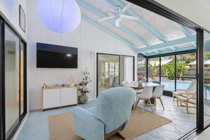 12minstomelbbeach|poolsunroom|kingbed - Palm Bay, FL