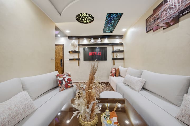 Cocon Doré (Salon Lumineux Et Chambre Cosy) - Agadir