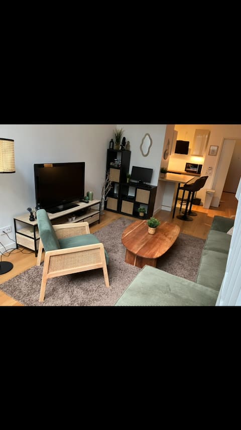 Top Airbnb: Artist’s Studio–Style Apartment with Parking à Boulogne Billancourt