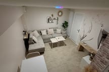 Appart Familial Élégant, sublime Turquoise & Dorée