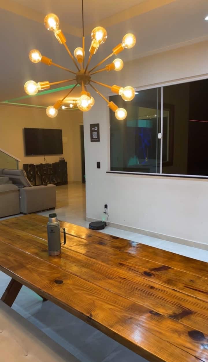 Piscina Led Panorâmica + Hidro | Casa 3 Suítes - Camaçari