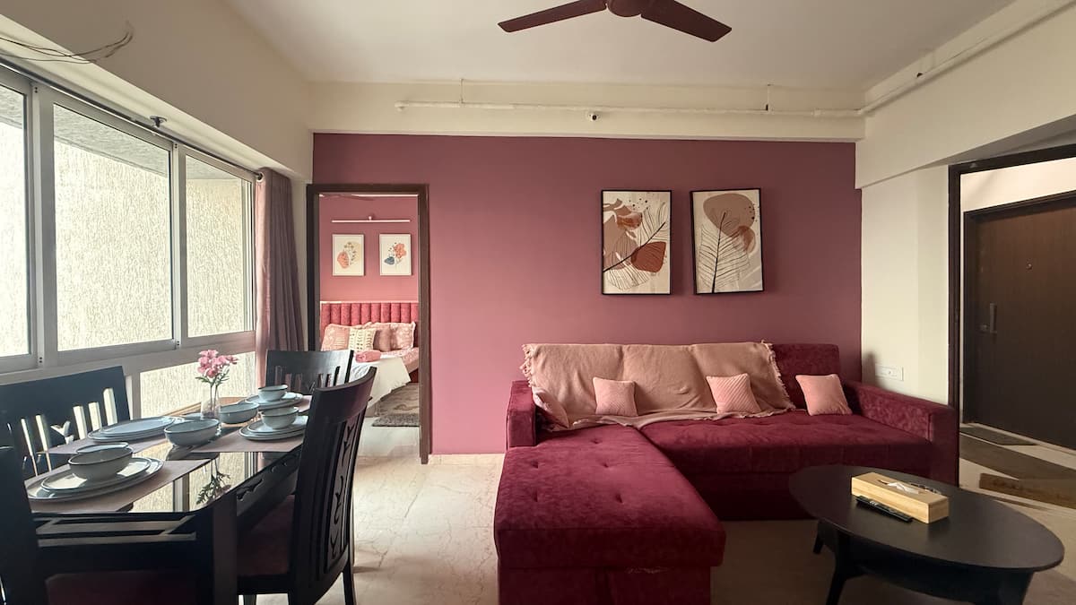 NESCO 2BHK · High-Floor Skyline Views · Guest Favourite · Goregaon Mumbai · Sleeps 5