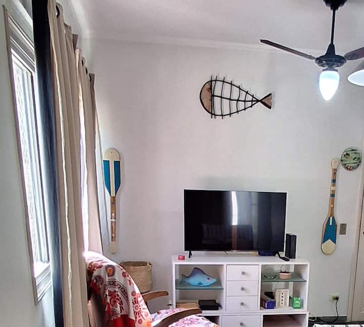 Ap 400mt Praia Guarujá Enseada Wi-fi Ar Estac 2 Qt - Guarujá
