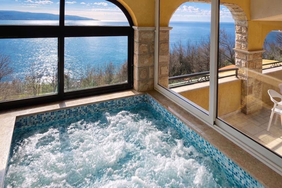 Whirlpool mit Blick auf Brač