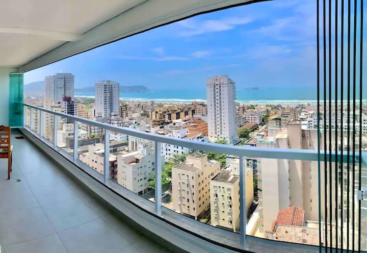 Ap Completo, Vista Mar Privilegiada, Mais Alugado - Guarujá