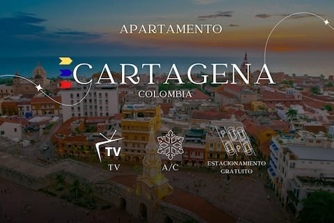 Popular Airbnb listing: Pleasant Apt+Parking+TV+Laundry+Kitchen@Cartagena in Tierra Baja