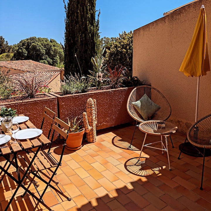 Studio Saint Clair  Terrasse  600 M De La Plage - Bormes-les-Mimosas