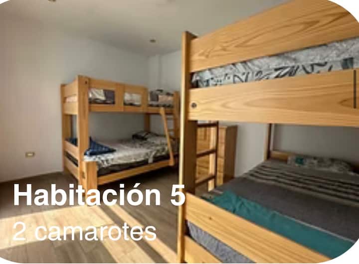 Two double cabins with shared bathroom