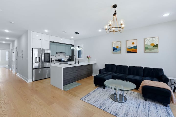 Modern 3br/2ba Jersey City|near Nyc + Sleeps 7 - Jersey City, NJ
