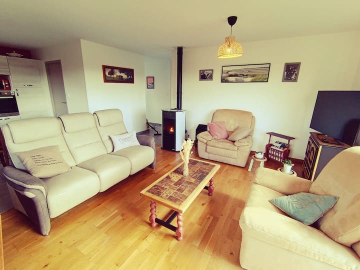Ty Menn Glaz Maison Bois, Plain-pied, 6 Personnes - Bretagne