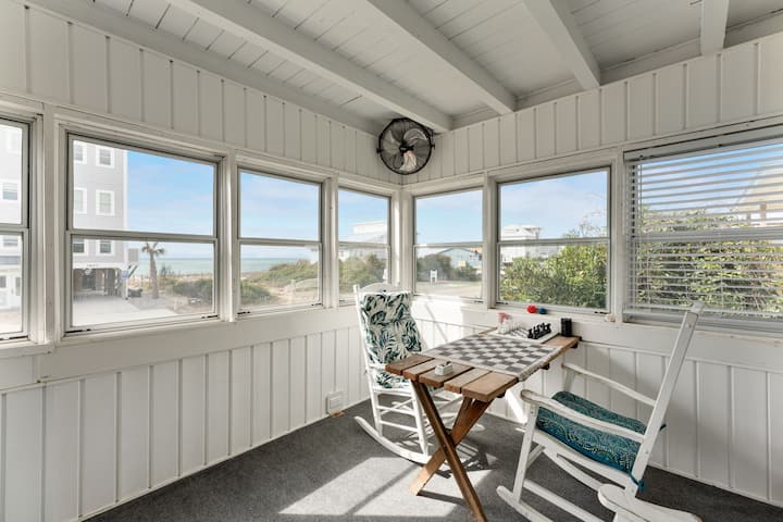 Ocean Views + Steps To The Beach + King Bed - Oak Island, NC