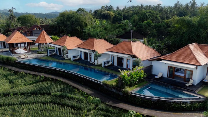 Peaceful Retreat With Pool & Rice Field Views - Karangasem