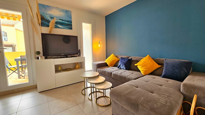 Grand T4 Avec Terrasse Cœur Barcarès, Plage à 100m - Le Barcarès