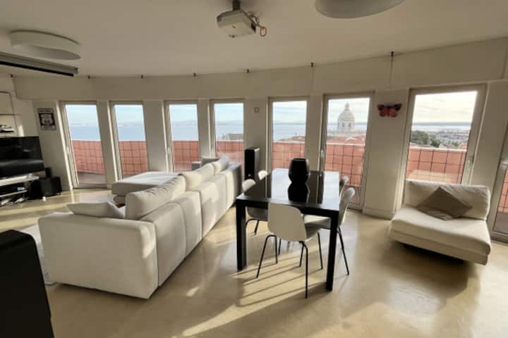 Flat In Graça With Amazing Panoramic River View - Lisbon