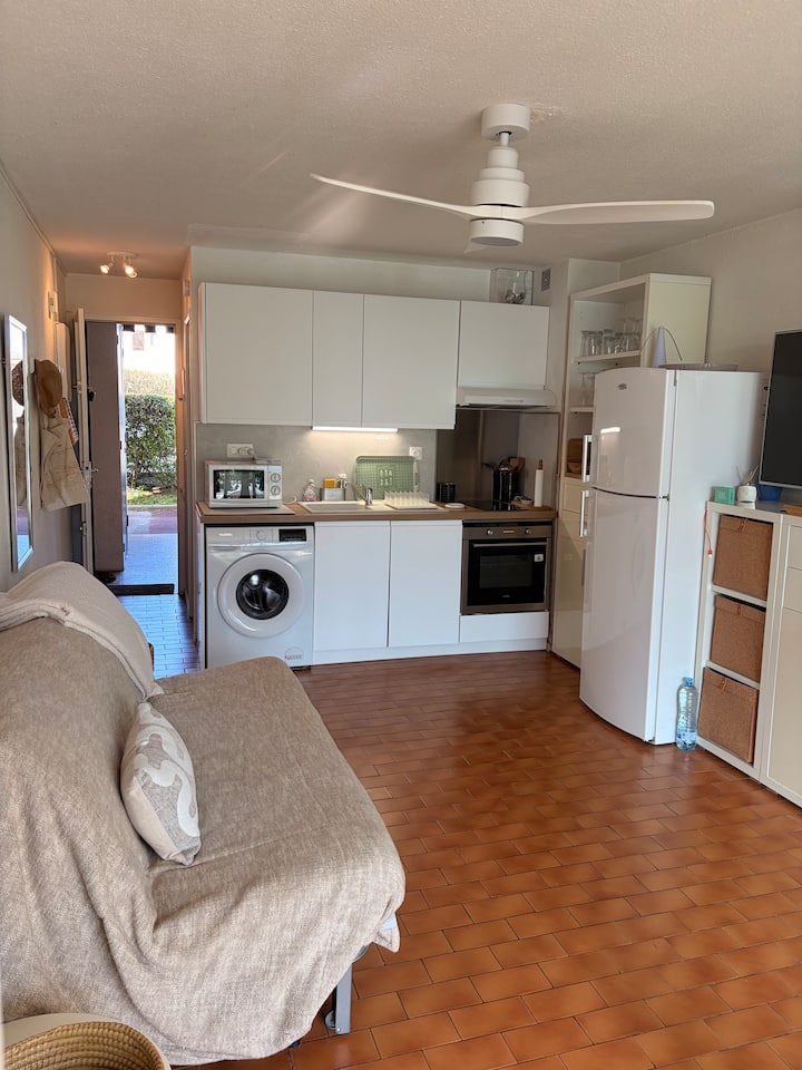 Studio 30m2 Jardiner Piscine Vue Marina - Saint-Cyprien