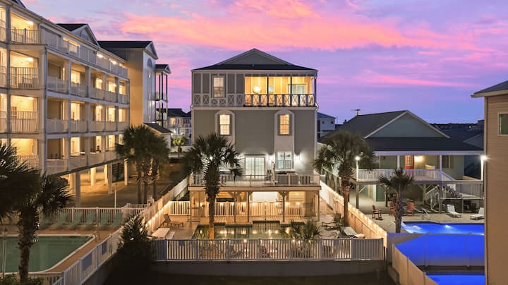 6br Retreat W/ Pool + Hot Tub | Sleeps 24 - North Myrtle Beach, SC