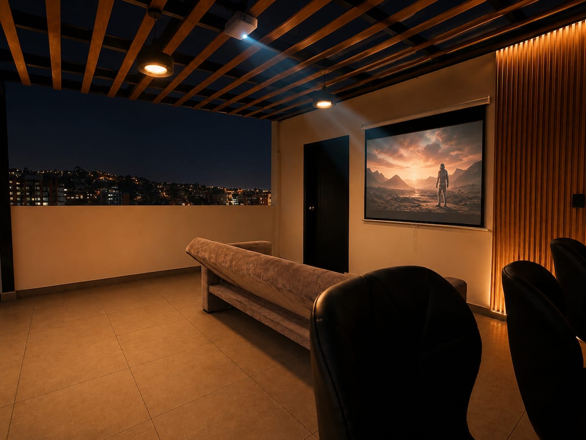 Interior del studio, moderno y minimalista